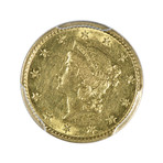 1851-C Liberty Head $1 Gold Piece PCGS Certified AU53