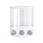Euro Trio Dispenser // 3 Chamber (White)