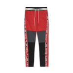 New Tri Color Track Pant // Red (S)