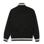 New Tri Color Track Jacket // Gray + White + Black + Red (S)