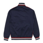 New Tri Color Track Jacket // Navy + White + Red (L)