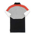 Shadow Polo // Gray + White + Black + Red (XL)