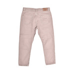 Distressed 5-Pocket Denim Jeans // Beige (36WX32L)
