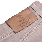 Distressed 5-Pocket Denim Jeans // Beige (30WX32L)