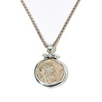 Roman Egypt // Nero and Augustus Caesar Silver Coin Pendant