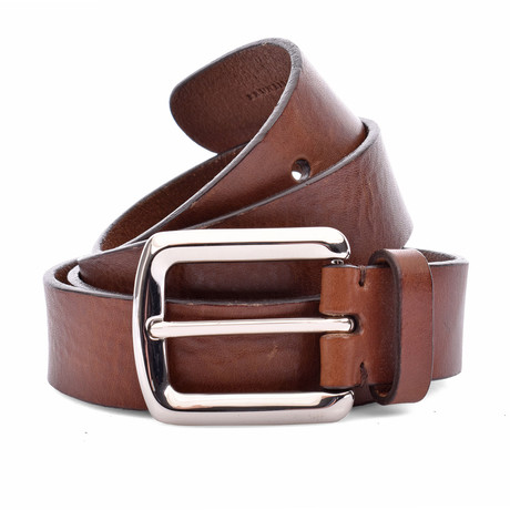 Leather Belt // Brown (35