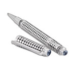 Bali Dot Design Pen // Sterling Silver (Amethyst Endcap)
