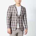 Dyson Half Lined Tailored Jacket // Brown + Tan (Euro: 48)