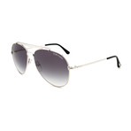 Tom Ford // Unisex FT04975818B Sunglasses // Silver + Gray
