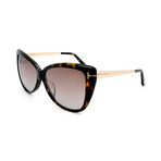 Women's Cat Eye FT05125952G Sunglasses // Dark Havana + Gold