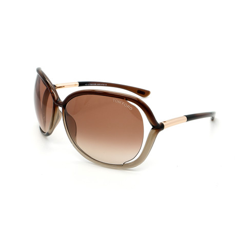 Tom Ford // Women's FT00766338F Sunglasses // Brown + Brown Gradient