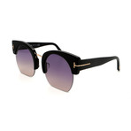 Women's Savannah FT05525501B Sunglasses // Shiny Black + Gray