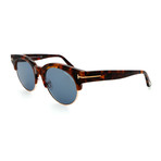 Unisex FT05985255V Sunglasses // Dark Havana + Gray