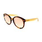 Women's FT05035552Z Sunglasses // Havana + Yellow