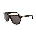 Men's FT05005452N Sunglasses // Dark Havana + Gray
