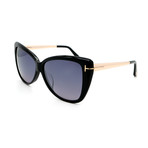 Women's Cat Eye FT05125901C Sunglasses // Shiny Black + Gold