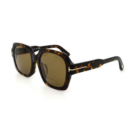 Tom Ford // Women's FT06605352J Sunglasses // Dark Havana + Brown
