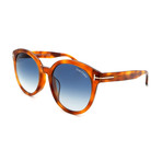 Women's FT05035553W Sunglasses // Blonde Havana + Blue