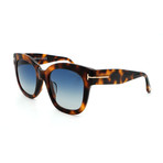 Women's FT06135253W Sunglasses // Havana + Blue Gradient