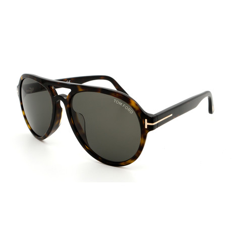Tom Ford // Men's FT05965752N Sunglasses // Dark Havana + Gray