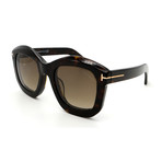 Unisex FT05825052J Sunglasses // Dark Havana + Brown Gradient