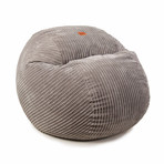 Convertible Bean Bag Chair // Terry Corduroy // Grey (Full)