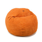Convertible Bean Bag Chair // Terry Corduroy // Orange // Full