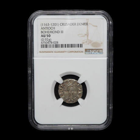 Silver Crusader Coin // Struck 1162 - 1201 AD