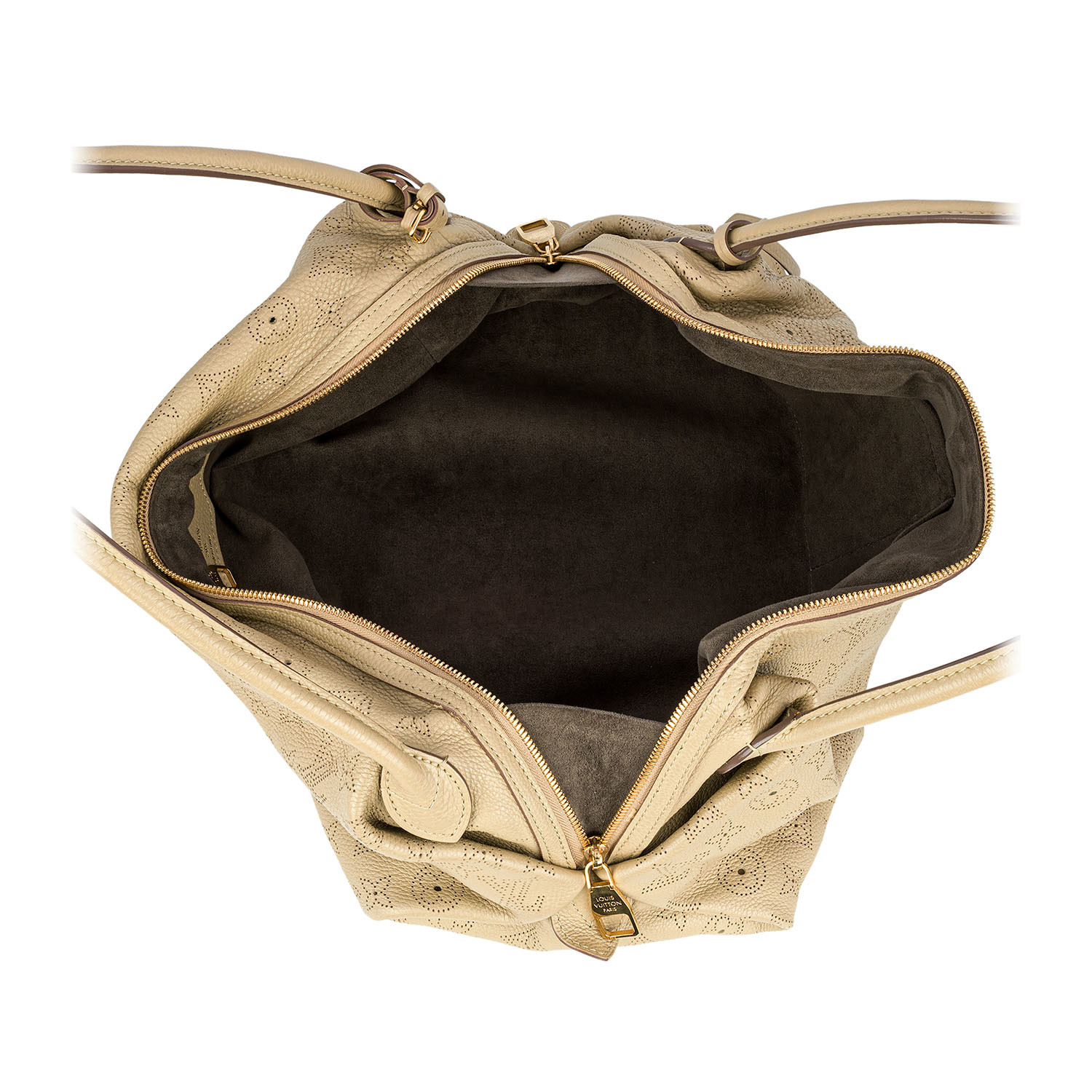 Louis Vuitton // Galatea Mahina Leather MM Handbag // Beige // Pre-Owned - Hermes, Louis Vuitton ...