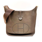 Hermes // Taurillon Clemence Evelyne PM Shoulder Bag // Brown // Pre-Owned