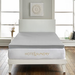 Hotel Laundry® // 2.5" Hypoallergenic Bamboo Charcoal Memory Foam Mattress Topper (Twin)