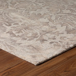 Traditional Wool Damask Area Rug // Camel // 5' x 8'