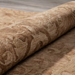 Traditional Wool Damask Area Rug // Fudge // 4' x 6'