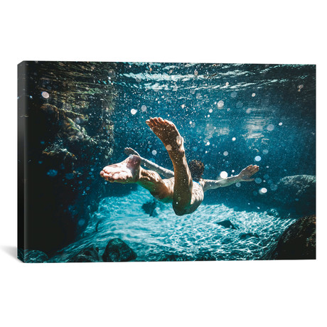 Fairy Pools Swimmer Underwater // James Vodicka (18"W x 12"H x 0.75"D)