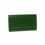 Women's Leather Large Wallet // Green