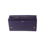 Women's Leather Large Wallet // Purple