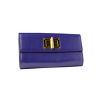 Women's Leather Wallet Medium // Purple