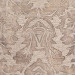 Traditional Wool Damask Area Rug // Camel // 9' x 13'