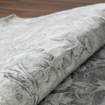 Traditional Wool Damask Area Rug // Gray // 8' x 10'
