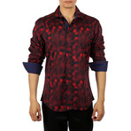 Nikki Long-Sleeve Button-Up Shirt // Red (XS)