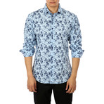 Sagan Long Sleeve Button-Up Shirt // Blue (S)