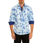 Jakob Long-Sleeve Button-Up Shirt // Blue (3XL)