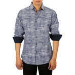 Lewis Long-Sleeve Button-Up Shirt // Navy (L)