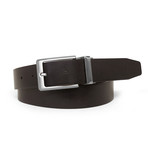 Antonio Reversible Leather Belt // Handcrafted in USA // Black + Brown (42)