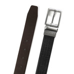 Antonio Reversible Leather Belt // Handcrafted in USA // Black + Brown (34)