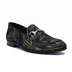 Arkin Dress Shoes // Black Burgundy Design (Euro: 39)