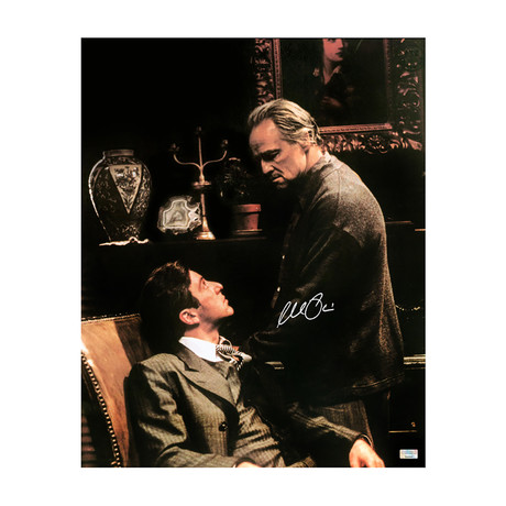 Al Pacino // Autographed The Godfather Don Vito and Michael Corleone // Scene Photo
