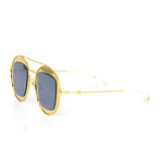 Women's Round Sunglasses // Gold