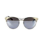Women's Round Sunglasses // Gray + Silver