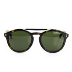 Unisex Round Sunglasses // Black + Green
